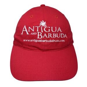 Antigua and Barbuda Baseball Cap Red One Size Adjustable 6 Panel Apollo USA